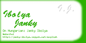 ibolya janky business card